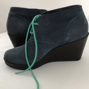 Cole Haan Nike Air Blue Suede Booties